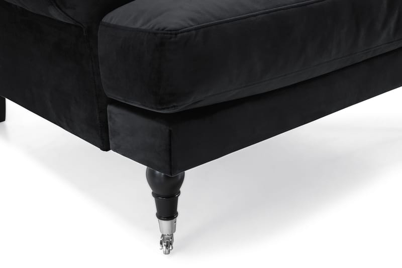 Andrew Soffgrupp 2+1 Sammet - Svart - Products - Möbler - Soffa - Soffgrupp - Howard soffgrupp