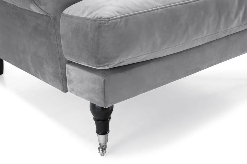 Andrew Soffgrupp 3+1 Sammet - Ljusgrå - Products - Möbler - Soffa - Soffgrupp - Howard soffgrupp