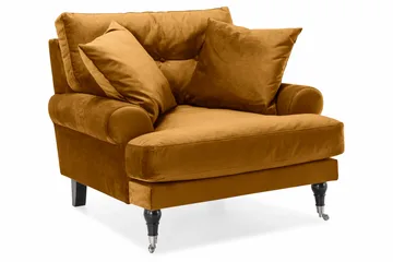 Andrew Soffgrupp 3+1 Sammet - Mörkgul - Products - Möbler - Soffa - Soffgrupp - Howard soffgrupp