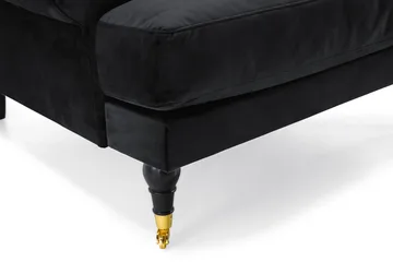 Andrew Soffgrupp 3+1 Sammet - Svart - Products - Möbler - Soffa - Soffgrupp - Howard soffgrupp