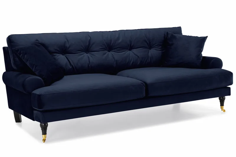 Andrew Soffgrupp 3+2+1 Sammet - Blå - Products - Möbler - Soffa - Soffgrupp - Howard soffgrupp