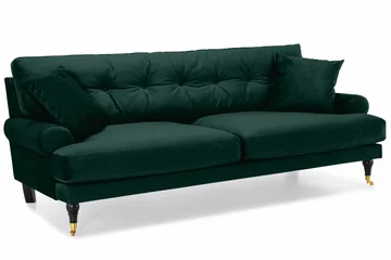 Andrew Soffgrupp 3+2+1 Sammet - Grön - Products - Möbler - Soffa - Soffgrupp - Howard soffgrupp