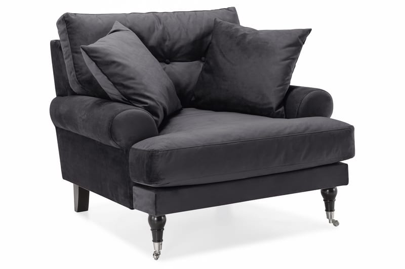 Andrew Soffgrupp 3+2+1 Sammet - Mörkgrå - Products - Möbler - Soffa - Soffgrupp - Howard soffgrupp
