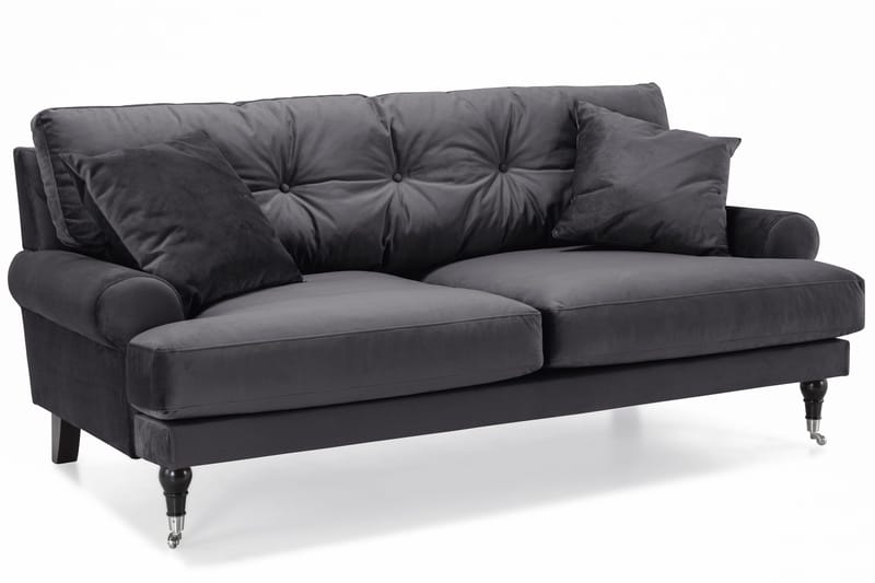 Andrew Soffgrupp 3+2+1 Sammet - Mörkgrå - Products - Möbler - Soffa - Soffgrupp - Howard soffgrupp