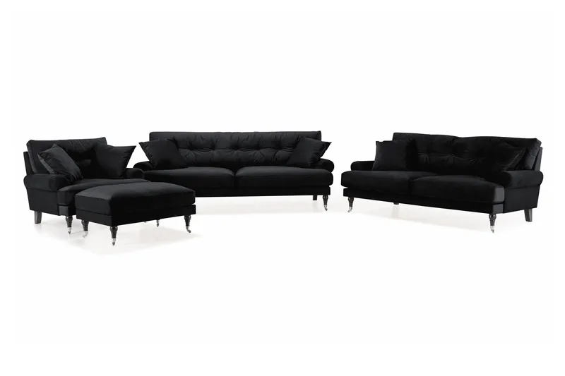 Andrew Soffgrupp 3+2+1 Sammet, Svart