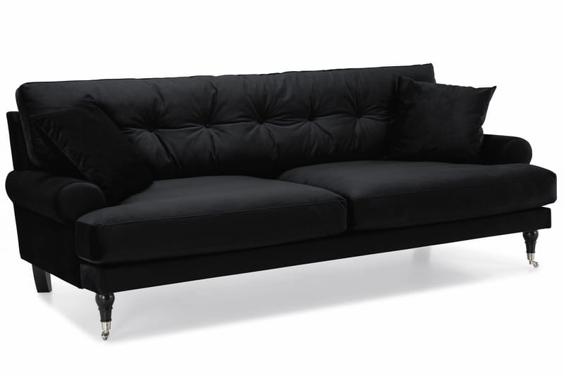 Andrew Soffgrupp 3+2+1 Sammet - Svart - Products - Möbler - Soffa - Soffgrupp - Howard soffgrupp