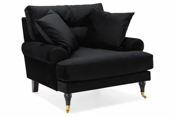 Andrew Soffgrupp 3+2+1 Sammet - Svart - Products - Möbler - Soffa - Soffgrupp - Howard soffgrupp