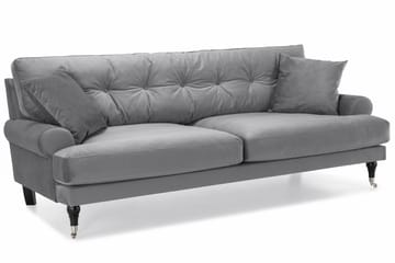 Andrew Soffgrupp 3+2 Sammet - Ljusgrå - Products - Möbler - Soffa - Soffgrupp - Howard soffgrupp