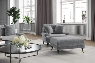 Andrew Soffgrupp 3+2 Sammet - Ljusgrå - Products - Möbler - Soffa - Soffgrupp - Howard soffgrupp