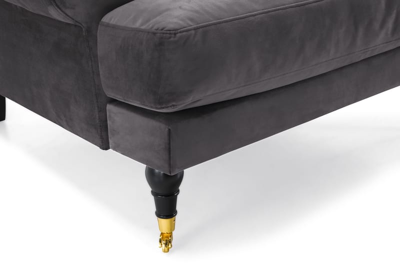 Andrew Soffgrupp 3+2 Sammet - Mörkgrå - Products - Möbler - Soffa - Soffgrupp - Howard soffgrupp