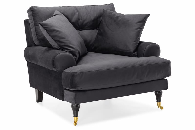 Andrew Soffgrupp 3+2 Sammet - Mörkgrå - Products - Möbler - Soffa - Soffgrupp - Howard soffgrupp