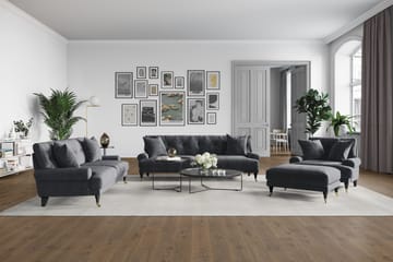 Andrew Soffgrupp 3+2 Sammet - Mörkgrå - Products - Möbler - Soffa - Soffgrupp - Howard soffgrupp