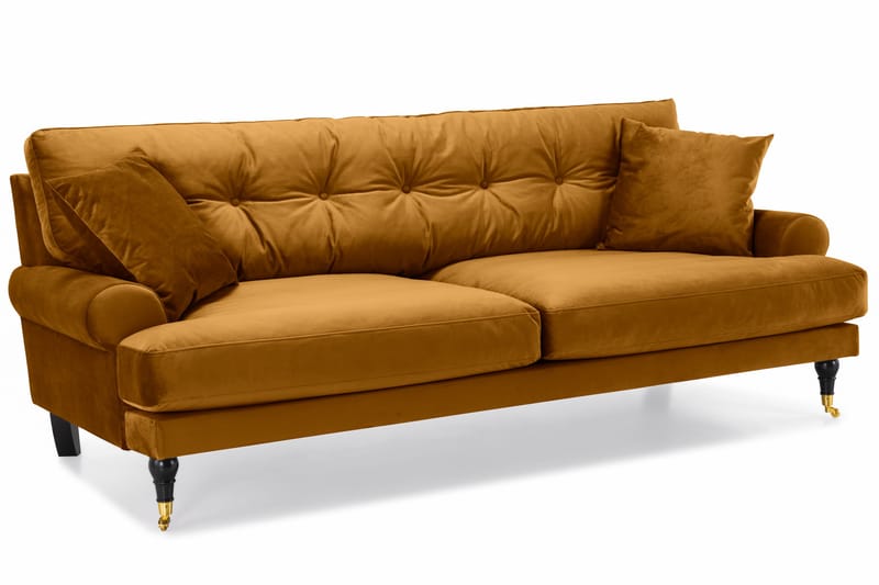 Andrew Soffgrupp 3+2 Sammet - Mörkgul - Products - Möbler - Soffa - Soffgrupp - Howard soffgrupp