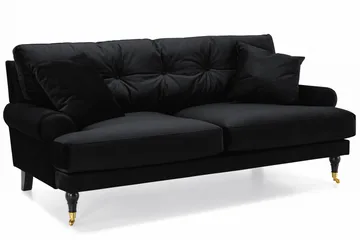 Andrew Soffgrupp 3+2 Sammet - Svart - Products - Möbler - Soffa - Soffgrupp - Howard soffgrupp