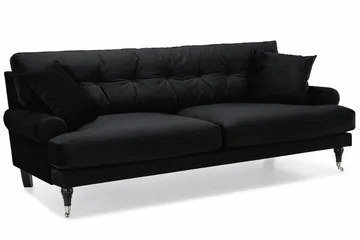 Andrew Soffgrupp 3+2 Sammet - Svart - Products - Möbler - Soffa - Soffgrupp - Howard soffgrupp