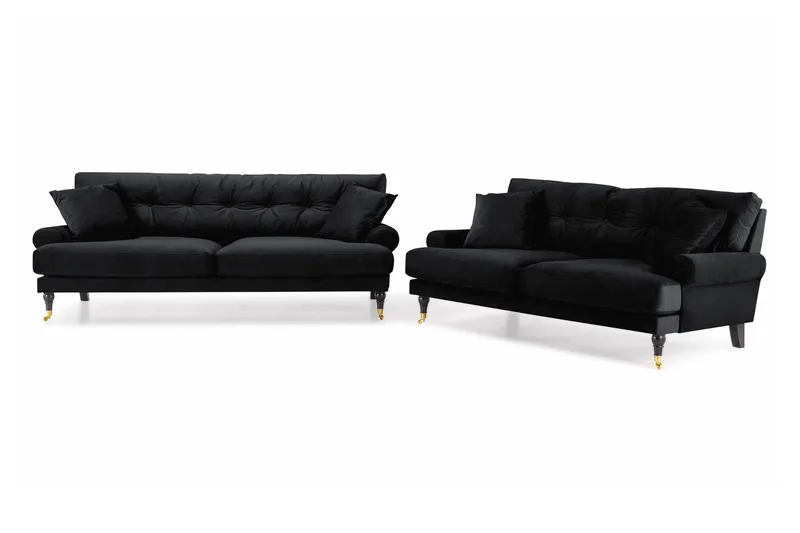 Andrew Soffgrupp 3+2 Sammet, Svart