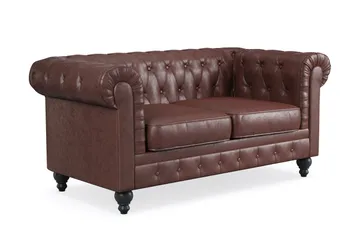 Chesterfield Lyx Soffgrupp 3-sits+2-sits+Fåtölj - Brun - Products - Möbler - Soffa - Soffgrupp - Chesterfield soffgrupp