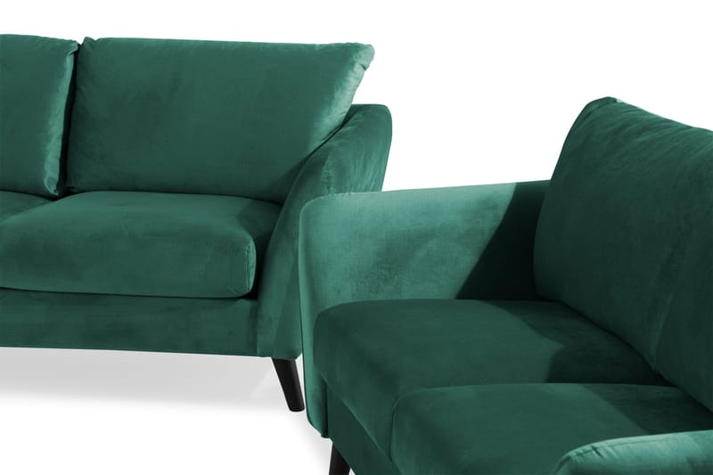 Trend Soffgrupp 3-sits + 2-sits Sammetssoffa - Grön - Products - Möbler - Soffa - Soffgrupp - Howard soffgrupp
