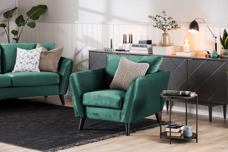 Trend 2-sits Sammetssoffa - Grön - Products - Möbler - Soffa - Sammetssoffa
