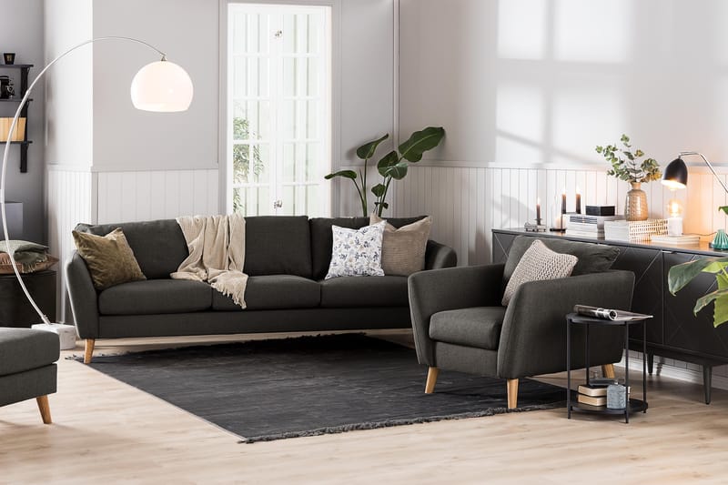 Trend 2-sits Tygsoffa - Svart - Products - Möbler - Soffa - 2 sits soffa