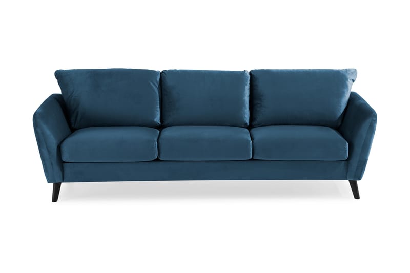 Trend 3-sits Sammetssoffa, Blå