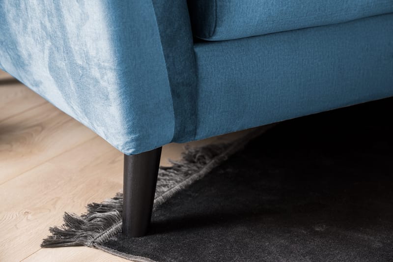 Trend 3-sits Sammetssoffa - Blå - Products - Möbler - Soffa - 3 sits soffa