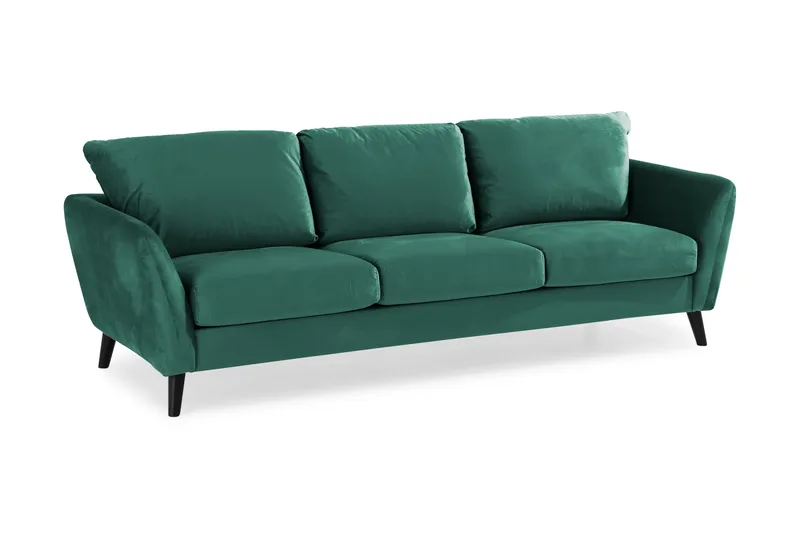 Trend 3-sits Sammetssoffa - Grön - Products - Möbler - Soffa - 3 sits soffa