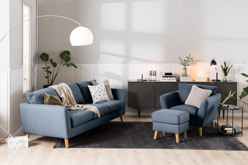 Trend 3-sits Tygsoffa - Blå - Products - Möbler - Soffa - 3 sits soffa
