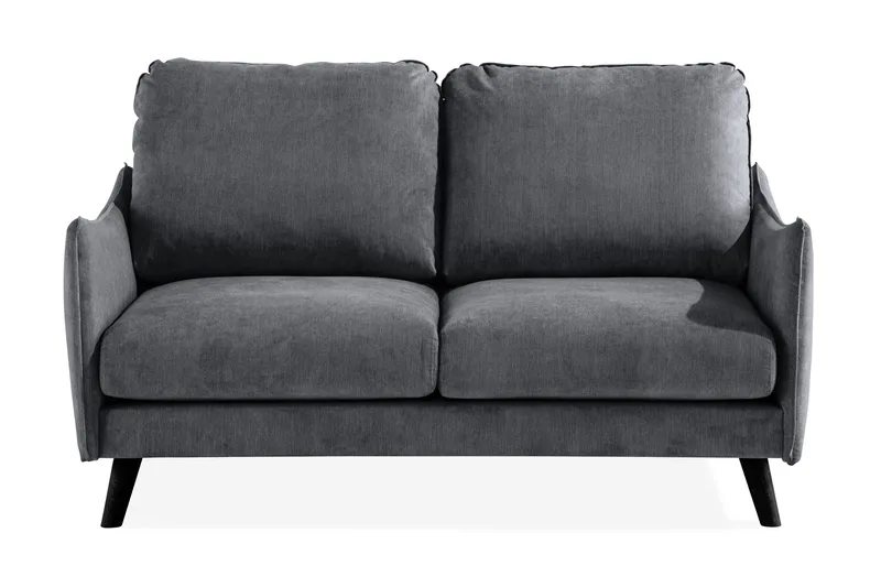 Trend Lyx 2-sits Soffa, Mörkgrå/Svart