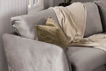 Trend Soffgrupp 3-sits + 2-sits Soffa + Fåtölj + Fotpall i Sammet - Brun - Products - Möbler - Soffa - Soffgrupp
