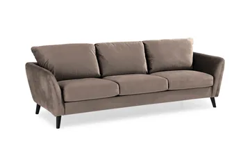 Trend Soffgrupp 3-sits + 2-sits Soffa + Fåtölj + Fotpall i Sammet - Brun - Products - Möbler - Soffa - Soffgrupp