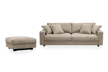 Valencia Soffgrupp Extra Djup 3-sits Soffa + Fotpall i Chenille
