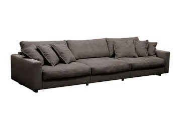 Valencia Soffgrupp Extra Djup 5-sits Soffa + Fotpall - Brun - Products - Möbler - Soffa - Hörnsoffa