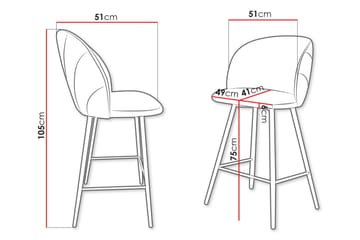 Aikka Barstol 105 cm - Vit - Products - Möbler - Fåtölj & stolar - Barstol & barpall