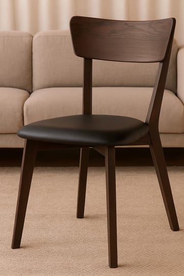 Amino Stol brun med svart sits - Brun/Svart - Products - Möbler - Fåtölj & stolar - Matstol & köksstol