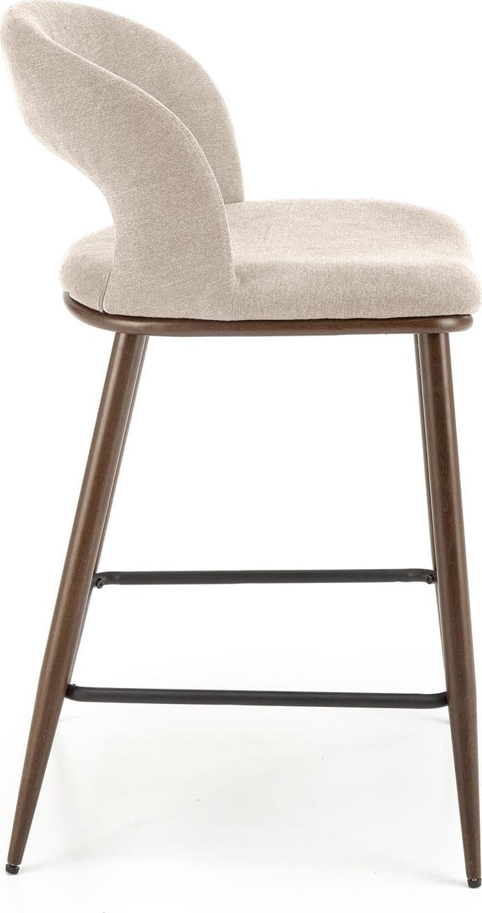 Barstol beige/valnöt sitthöjd 65 cm - Pelican, Beige/Valnöt