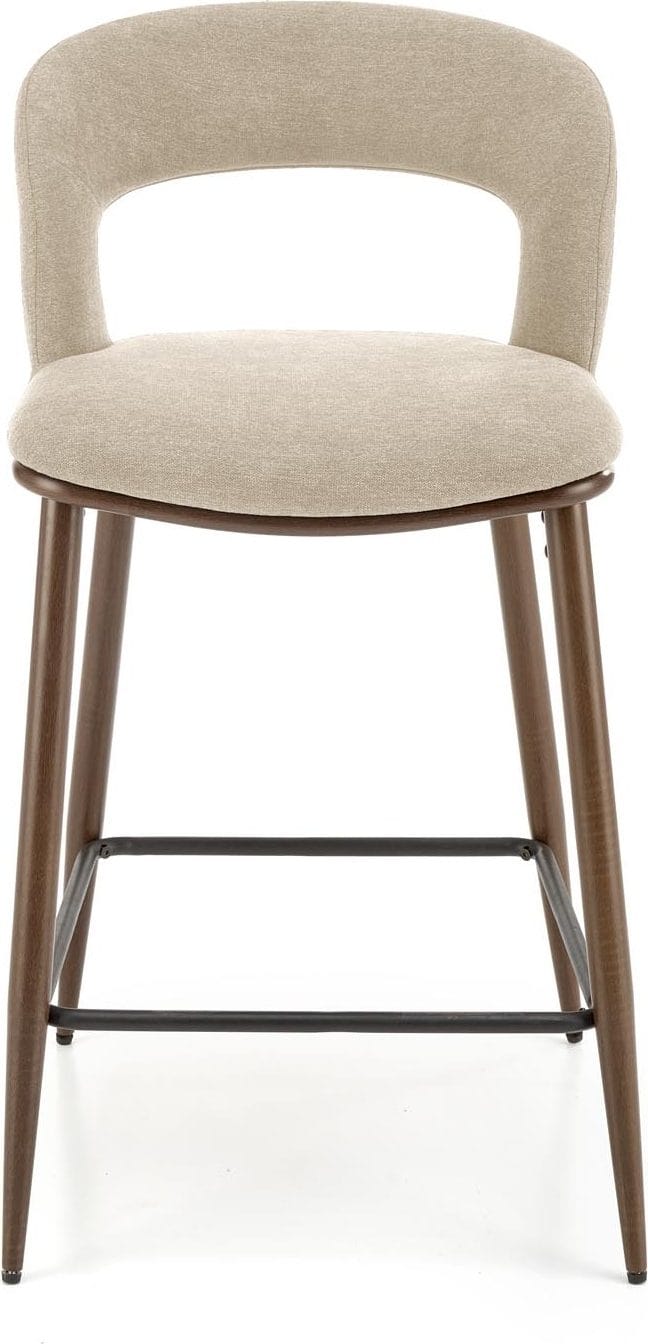 Barstol beige/valnöt sitthöjd 65 cm - Pelican - Beige/Valnöt - Products - Möbler - Fåtölj & stolar - Barstol & barpall