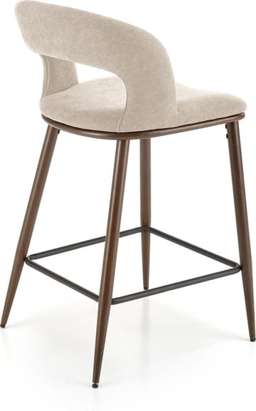 Barstol beige/valnöt sitthöjd 65 cm - Pelican - Beige/Valnöt - Products - Möbler - Fåtölj & stolar - Barstol & barpall