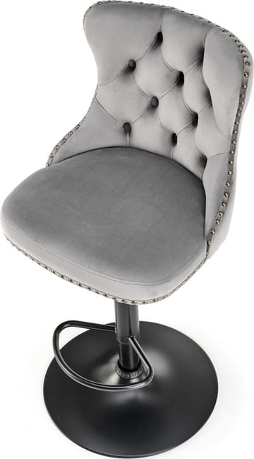 Barstol grå sammet gaslift - Pelican - Grå - Products - Möbler - Fåtölj & stolar - Barstol & barpall