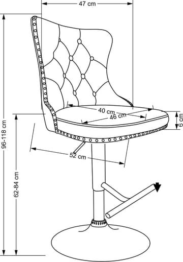 Barstol mörkgrön med gaslift - Mörkgrön - Products - Möbler - Fåtölj & stolar - Barstol & barpall