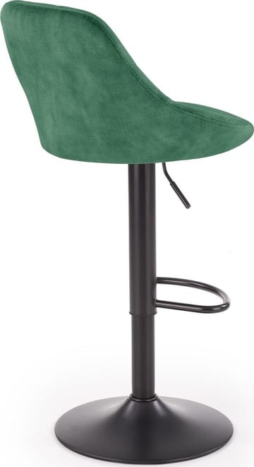 Barstol med grön klädsel & svart fot - Grön - Products - Möbler - Fåtölj & stolar - Barstol & barpall
