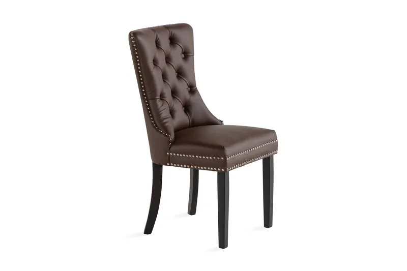 Bergviken Matstol Konstläder, Brun / Trä