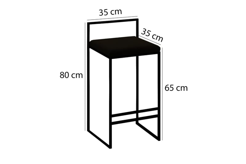 Bitanya Barstol - Svart - Products - Möbler - Fåtölj & stolar - Barstol & barpall