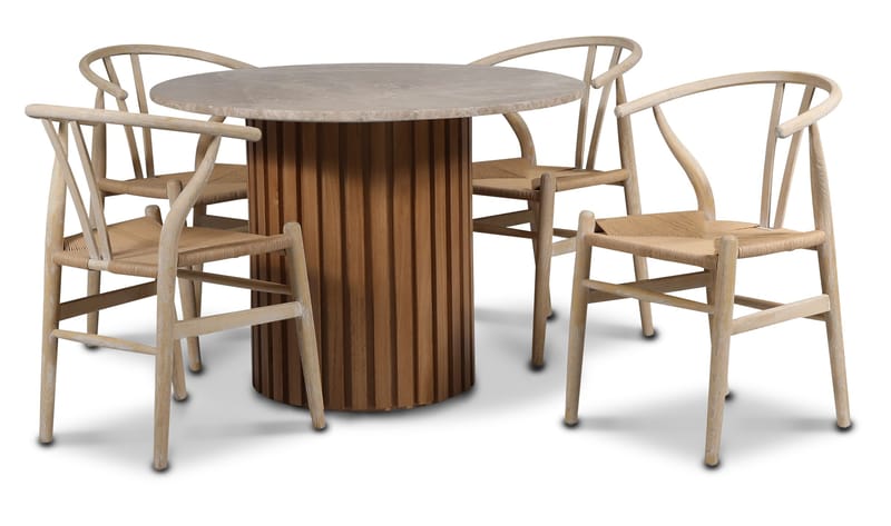 Brandon matstol whitewash med repsits - Whitewash - Products - Möbler - Fåtölj & stolar - Karmstol