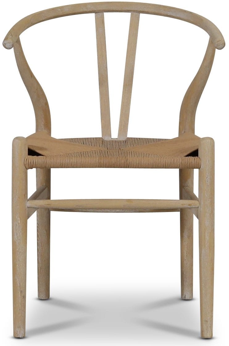 Brandon matstol whitewash med repsits, Whitewash