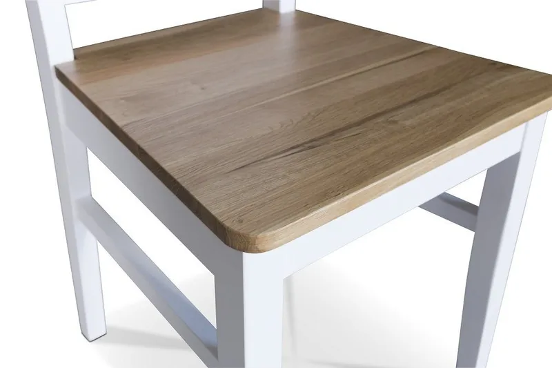 Dalön matstol med eksits och kryssrygg – Vit / Oljad ek - Vit/Oljad ek - Products - Möbler - Fåtölj & stolar - Matstol & köksstol