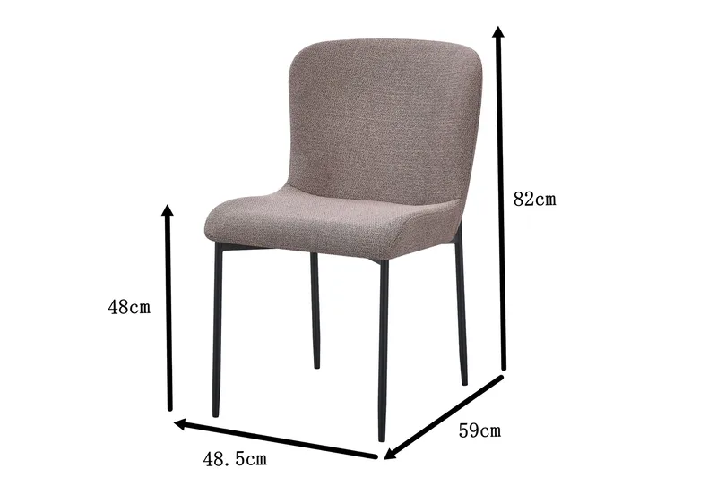 Elsie Matstol - Grå - Products - Möbler - Fåtölj & stolar - Matstol & köksstol