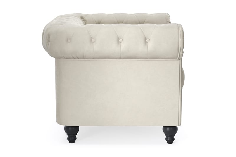 Chesterfield Lyx Stor skön djup sammetsfåtölj - Fåtölj till vardagsrum - Beige Sammet - Products - Möbler - Fåtölj & stolar - Fåtölj - Chesterfield fåtölj