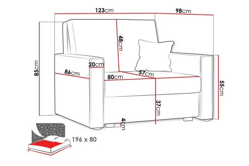 Denegal Bäddfåtölj Dark grey - Products - Möbler - Fåtölj & stolar - Fåtölj - Bäddfåtölj