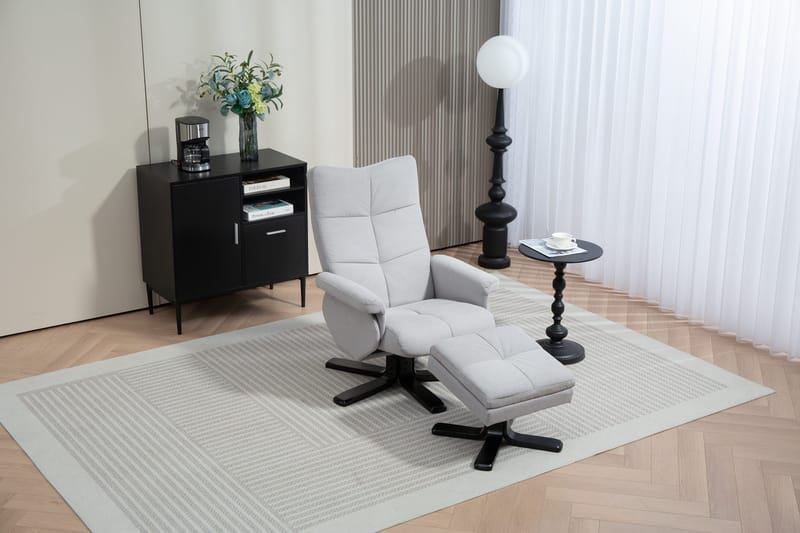 Duva ställbar fåtölj med fotpall - Grå - Grå - Products - Möbler - Fåtölj & stolar - Fåtölj - Biofåtölj & reclinerfåtölj